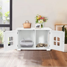 Load image into Gallery viewer, White  Modern Large Ventilated Private Divider Cat Litter Box