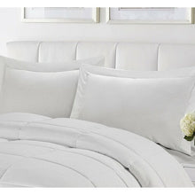 Load image into Gallery viewer, King/Cal King Traditional Microfiber Reversible 3 Piece Comforter Set in White
