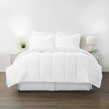 Load image into Gallery viewer, Queen Size Microfiber 6-Piece Reversible Bed In A Bag Comforter Set in White