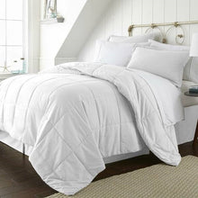 Load image into Gallery viewer, Queen Size Microfiber 6-Piece Reversible Bed In A Bag Comforter Set in White
