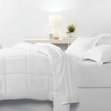 Load image into Gallery viewer, Queen Size Microfiber 6-Piece Reversible Bed In A Bag Comforter Set in White