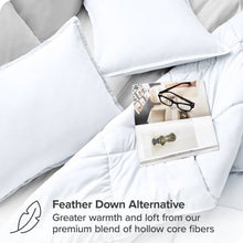 Load image into Gallery viewer, Full size Super Soft Microfiber Down Alternative Comforter Set White