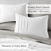 Load image into Gallery viewer, King Size Microfiber Pleated Soft Washed Comforter Set White
