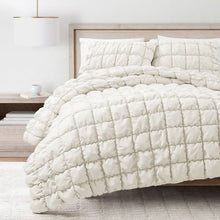 Load image into Gallery viewer, Twin/XL Soft Lightweight Puff Textured 2-Piece Comforter Set in Off White