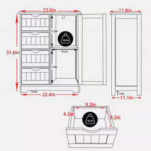 Load image into Gallery viewer, Modern Farmhouse 4-Drawer Bathroom Linen Cabinet in White Wood Finish