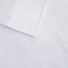Load image into Gallery viewer, Twin Size 4-Piece Cotton Blend Jersey Sheet Set in White