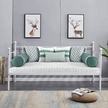 Load image into Gallery viewer, Twin size Farmhouse Daybed Frame in White Metal Finish