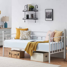 Load image into Gallery viewer, Twin size Farmhouse Daybed Frame in White Metal Finish