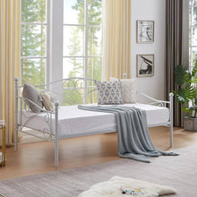 Load image into Gallery viewer, Twin size Classic Heavy Duty Steel Day Bed Frame in White Metal Finish
