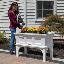 Load image into Gallery viewer, White Rectangular Raised Garden Bed Planter Box with Removeable Trays