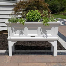 Load image into Gallery viewer, White Rectangular Raised Garden Bed Planter Box with Removeable Trays