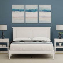 Load image into Gallery viewer, Queen Traditional Solid Oak Wooden Platform Bed Frame with Headboard in White