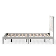 Load image into Gallery viewer, Full Traditional Solid Oak Wooden Platform Bed Frame with Headboard in White