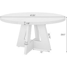 Load image into Gallery viewer, Modern Kitchen Round Circular Dining Table in White Wood Finish