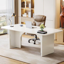 Load image into Gallery viewer, Modern Extra Large Executive Home Office Computer Desk in White