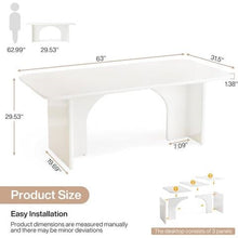 Load image into Gallery viewer, Modern Extra Large Executive Home Office Computer Desk in White