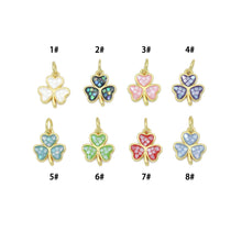 Load image into Gallery viewer, Mother of Pearl Clover Flower Pendant charm, Sku#WL25