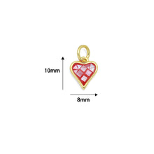 Load image into Gallery viewer, Colorful Gold Pearl Heart Pendant charm, Sku#WL26