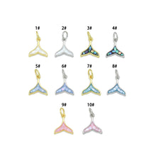 Load image into Gallery viewer, Mother of Pearl Whale Tail Pendant charm, Sku#WL27