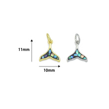 Load image into Gallery viewer, Mother of Pearl Whale Tail Pendant charm, Sku#WL27