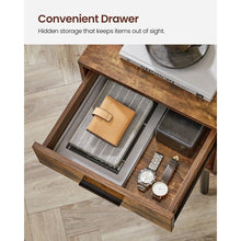 Load image into Gallery viewer, Mid-Century Modern Farmhouse 1-Drawer Nightstand with Open Shelf