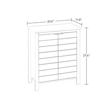 Load image into Gallery viewer, Bathroom Linen Cabinet with Storage Shelf in White Wood Finish