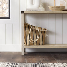 Load image into Gallery viewer, Industrial Farmhouse Entryway Table / Sofa Table in White Oak Wood Finish