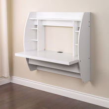 Load image into Gallery viewer, White Wall-Mounted Modern Space Saving Laptop Computer Desk