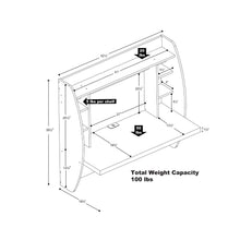 Load image into Gallery viewer, White Wall-Mounted Modern Space Saving Laptop Computer Desk