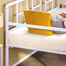 Load image into Gallery viewer, Twin size White Metal Daybed Frame with Roll Out Trundle Bed Frame