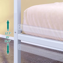 Load image into Gallery viewer, Twin size White Metal Daybed Frame with Roll Out Trundle Bed Frame