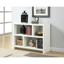 Load image into Gallery viewer, White 2-Shelf Modern Bookcase Console Table