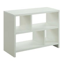 Load image into Gallery viewer, White 2-Shelf Modern Bookcase Console Table