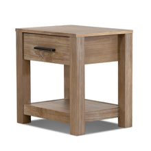 Load image into Gallery viewer, Farmhouse Traditional Rustic Pine Wood 1-Drawer Nightstand Bedside Table