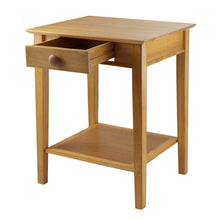 Load image into Gallery viewer, Modular Wooden Printer Stand with Drawer and Bottom Shelf in Honey