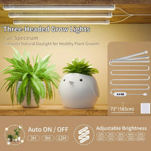 Load image into Gallery viewer, Indoor Plant Stand with White Metal Frame and Wood Finish Shelves