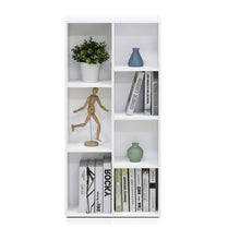 Load image into Gallery viewer, Modern 42-inch High Bookcase with 7 Open Shelves in White Wood Finish