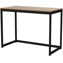 Load image into Gallery viewer, Modern Home Office Laptop Computer Desk Table with Black Metal Frame Wood Top