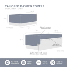 Load image into Gallery viewer, 6-Piece Farmhouse White Daybed Cover Bedding Set with Scalloped Edges
