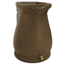 Load image into Gallery viewer, Brown Oak 65 Gallon Plastic Urn Rain Barrel with Planter Top