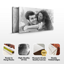 Load image into Gallery viewer, Couple Charcoal Portrait Sign