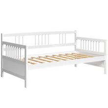 Load image into Gallery viewer, Twin size 2-in-1 Wood Daybed Frame Sofa Bed in White Finish