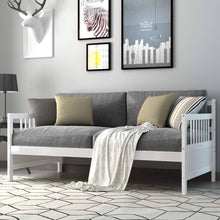Load image into Gallery viewer, Twin size 2-in-1 Wood Daybed Frame Sofa Bed in White Finish