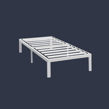 Load image into Gallery viewer, Twin size Heavy Duty Steel Platform Bed Frame in White
