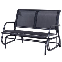 Load image into Gallery viewer, 2 Seater Mesh Outdoor Patio Swing Glider Dark Gray
