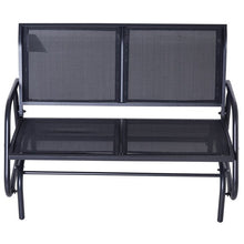 Load image into Gallery viewer, 2 Seater Mesh Outdoor Patio Swing Glider Dark Gray