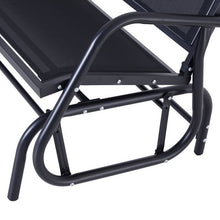 Load image into Gallery viewer, 2 Seater Mesh Outdoor Patio Swing Glider Dark Gray