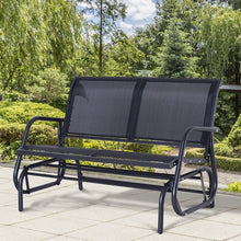 Load image into Gallery viewer, 2 Seater Mesh Outdoor Patio Swing Glider Dark Gray
