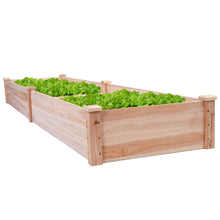 Load image into Gallery viewer, Solid Wood 8 ft x 2 ft Raised Garden Bed Planter