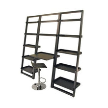 Load image into Gallery viewer, Set of 2 Modern Air-Lift Adjustable Bar Stools with Black Seat